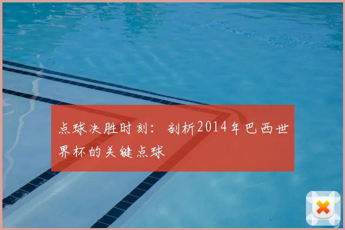 点球决胜时刻：剖析2014年巴西世界杯的关键点球